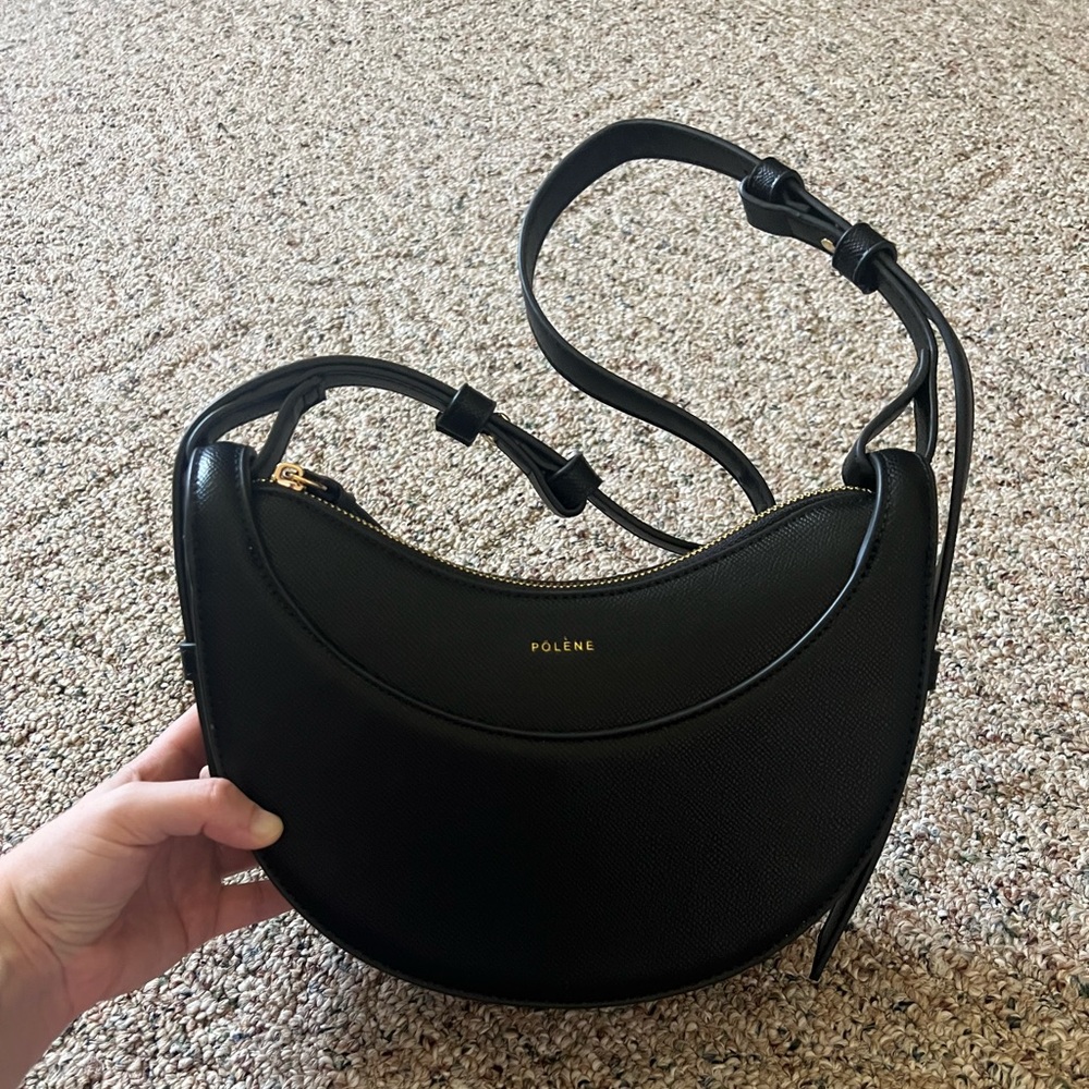 Black short or cross body hobo bag